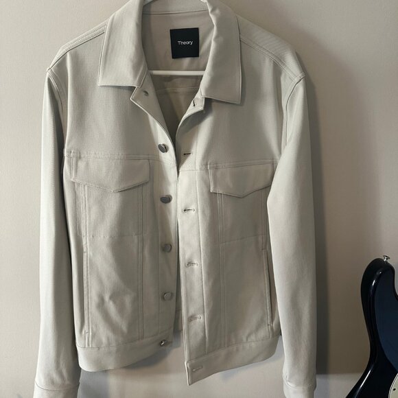 Theory - Rivers Trucker Jacket  In Neoteric - Limestone - (Medium) - Picture 3 of 4